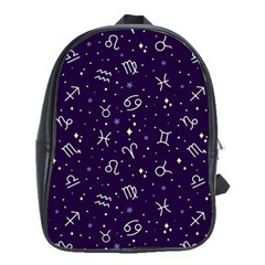 Zodiac Symbols Sign And Stars Pattern Seamless Pattern School Bag (xl)