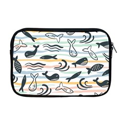 Seamless Vector Pattern With Little Cute Fish Cartoon Apple Macbook Pro 17  Zipper Case