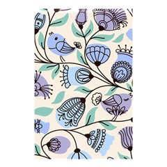 Bird Floral Blue Flower Retro Seamless Pattern Shower Curtain 48  X 72  (small) 