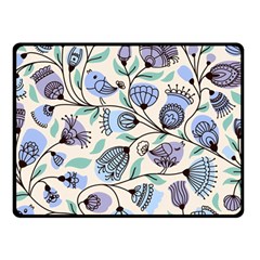 Bird Floral Blue Flower Retro Seamless Pattern Two Sides Fleece Blanket (small)