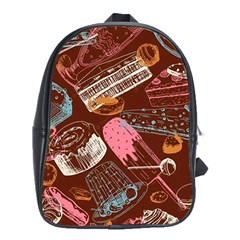 Sweet Food Seamless Pattern School Bag (xl)