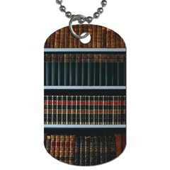 Books Bookshelf Library Education Dog Tag (one Side) by Grandong