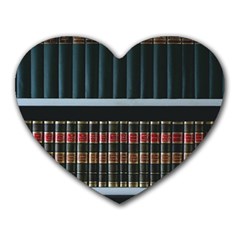 Books Bookshelf Library Education Heart Mousepad by Grandong