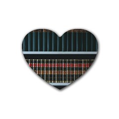 Books Bookshelf Library Education Rubber Coaster (heart) by Grandong