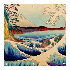 Wave Japanese Mount Fuji Banner And Sign 3  X 3  by Grandong