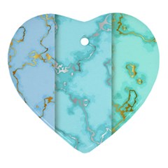 Background Marble Set Heart Ornament (two Sides) by Ndabl3x