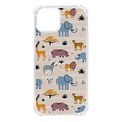 Wild Animals Seamless Pattern Iphone 14 Tpu Uv Print Case