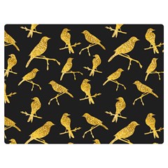 Background With Golden Birds Two Sides Premium Plush Fleece Blanket (extra Small)