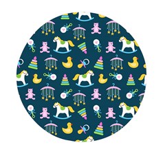 Cute Babies Toys Seamless Pattern Mini Round Pill Box (pack Of 5) by Ndabl3x