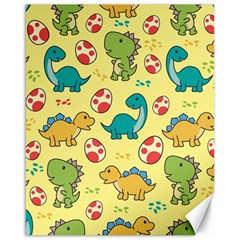 Seamless Pattern With Cute Dinosaurs Character Canvas 16  X 20  by Ndabl3x