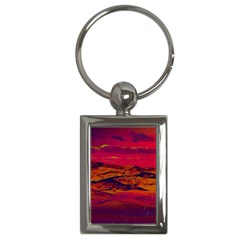 Time Wind Polishpattern Architecture Building City Cityscape Nature Pop-art Pop Surrealism  Retrowave Key Chain (rectangle)