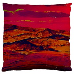 Time Wind Polishpattern Architecture Building City Cityscape Nature Pop-art Pop Surrealism  Retrowave Large Premium Plush Fleece Cushion Case (one Side)