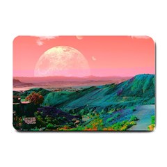 Unicorn Valley Aesthetic Clouds Landscape Mountain Nature Pop Art Surrealism Retrowave Small Doormat