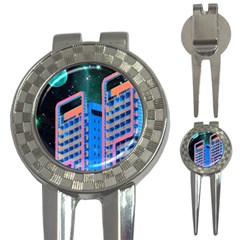 Fantasy City Architecture Building Cityscape 3-in-1 Golf Divots