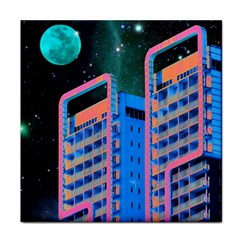 Fantasy City Architecture Building Cityscape Face Towel