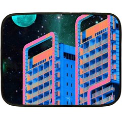 Fantasy City Architecture Building Cityscape Fleece Blanket (mini)