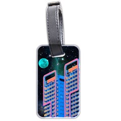 Fantasy City Architecture Building Cityscape Luggage Tag (two Sides)