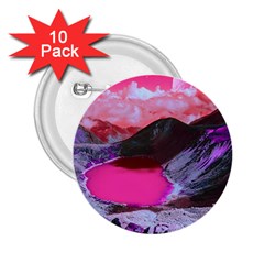 Late Night Feelings Aesthetic Clouds Color Manipulation Landscape Mountain Nature Surrealism Psicode 2 25  Buttons (10 Pack) 