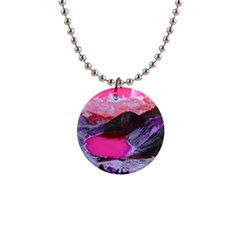 Late Night Feelings Aesthetic Clouds Color Manipulation Landscape Mountain Nature Surrealism Psicode 1  Button Necklace