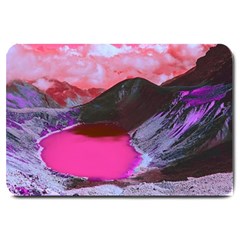 Late Night Feelings Aesthetic Clouds Color Manipulation Landscape Mountain Nature Surrealism Psicode Large Doormat