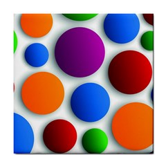 Abstract Dots Colorful Tile Coaster by nateshop