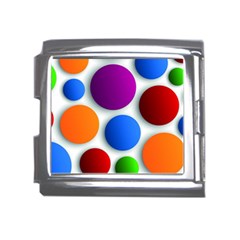 Abstract Dots Colorful Mega Link Italian Charm (18mm) by nateshop