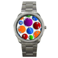 Abstract Dots Colorful Sport Metal Watch by nateshop