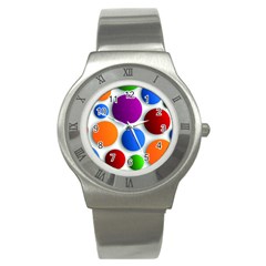 Abstract Dots Colorful Stainless Steel Watch by nateshop