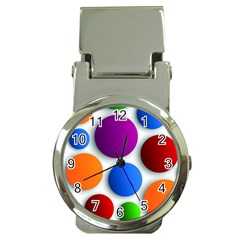 Abstract Dots Colorful Money Clip Watches by nateshop