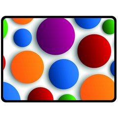 Abstract Dots Colorful Fleece Blanket (large) by nateshop