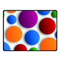 Abstract Dots Colorful Two Sides Fleece Blanket (small) by nateshop