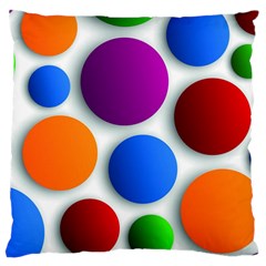 Abstract Dots Colorful Large Premium Plush Fleece Cushion Case (one Side)