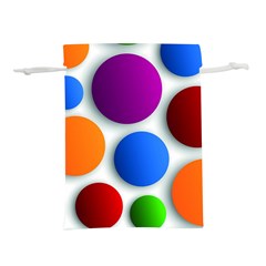 Abstract Dots Colorful Lightweight Drawstring Pouch (L)