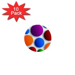 Abstract Dots Colorful 1  Mini Magnet (10 Pack)  by nateshop