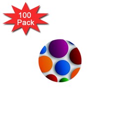 Abstract Dots Colorful 1  Mini Buttons (100 Pack)  by nateshop