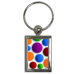 Abstract Dots Colorful Key Chain (rectangle) by nateshop