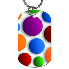 Abstract Dots Colorful Dog Tag (one Side) by nateshop