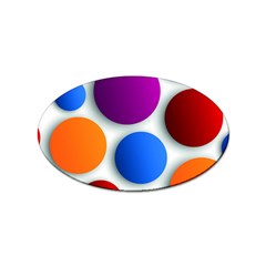 Abstract Dots Colorful Sticker Oval (100 Pack) by nateshop