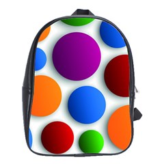 Abstract Dots Colorful School Bag (large) by nateshop