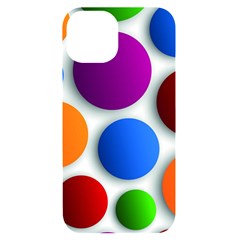 Abstract Dots Colorful Iphone 14 Black Uv Print Case by nateshop