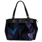 Abstract, Black, Purple, Oversize Office Handbag (2 Sides) Front