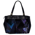 Abstract, Black, Purple, Oversize Office Handbag (2 Sides) Back