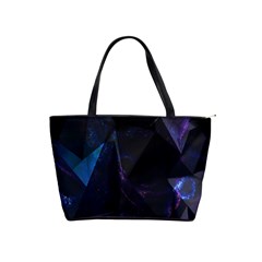 Abstract, Black, Purple, Classic Shoulder Handbag