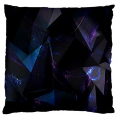 Abstract, Black, Purple, Large Premium Plush Fleece Cushion Case (two Sides) by nateshop