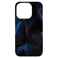 Abstract, Black, Purple, Iphone 14 Pro Black Uv Print Case by nateshop