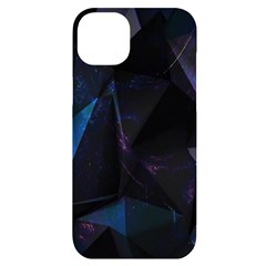 Abstract, Black, Purple, Iphone 14 Plus Black Uv Print Case by nateshop
