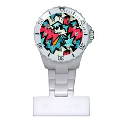 Abstract, Colorful, Colors Plastic Nurses Watch by nateshop