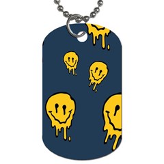 Aesthetic, Blue, Mr, Patterns, Yellow, Tumblr, Hello, Dark Dog Tag (one Side) by nateshop