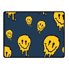 Aesthetic, Blue, Mr, Patterns, Yellow, Tumblr, Hello, Dark Two Sides Fleece Blanket (small) by nateshop