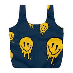 Aesthetic, Blue, Mr, Patterns, Yellow, Tumblr, Hello, Dark Full Print Recycle Bag (l) by nateshop